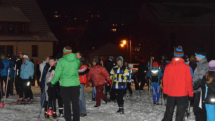 Nachtskisprint beim WSV Oberweißenbrunn. Foto: Jürgen Schmitt