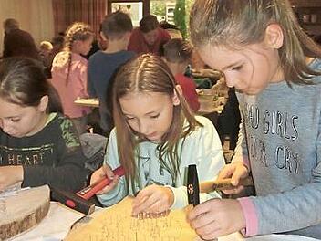 Konzentriert und mit viel Eifer waren die Ludwigschorgaster Kinder bei der Sache. Foto: Tobias Braunersreuther