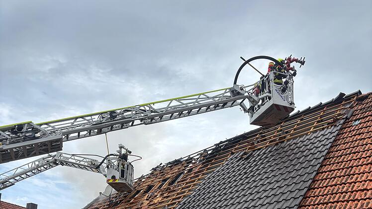 Dachstuhlbrand in Volkach