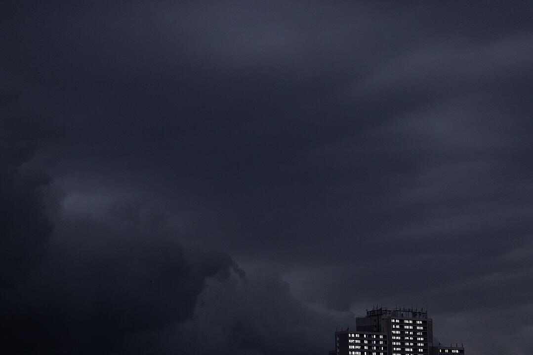 Regenwolken am Himmel