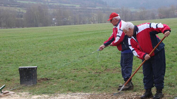 Trainingslager der Hornusser. Foto: Heike Beudert