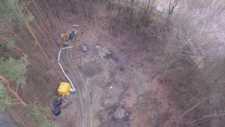 Der vom Säureharz betroffene Bereich kurz vor dem Beginn der Arbeiten. Foto: Mario Persch
