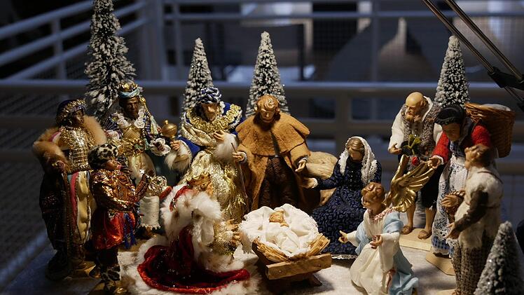 Auch die passenden Figuren in der Weihnachtsgeschichte hatten  ihren großen Auftritt.