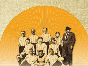90 Jahre Fußball in Münnerstadt feiert der TSV vom 25. bis 27. Juni. Das Foto dieser Mannschaft, das das Plakat zum Jubiläum ziert, ist allerdings erst von 1927. Aus dem Gründungsjahr der Fußballabteilung sind keine Fotos überliefert. Foto: TSV Münnerstadt
