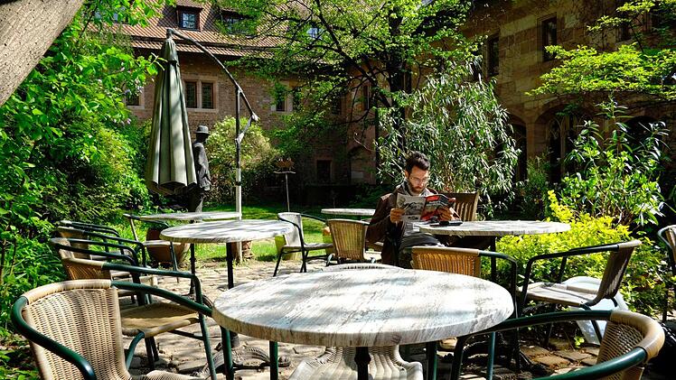 Idylle mitten in Nürnberg: das Kesten-Café. Foto: Pelke