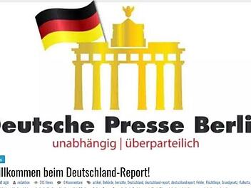 "...hier finden Sie die Wahrheit, das was Ihnen die Lügenpresse verschweigt." - so heißt es auf deutschland-report.de. Als Chefredakteurin wurde Mirjana Vadzid. Nur: Die Frau, die im Foto zu diesem Namen zu sehen war, wusste davon nichts. Foto: Screenshot deutschland-report.de