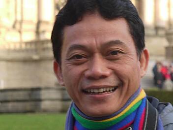 Deutschlehrer Paiman aus Indonesien ist  am Beruflichen Schulzentrum Forchheim zu Gast. Foto: Lindner