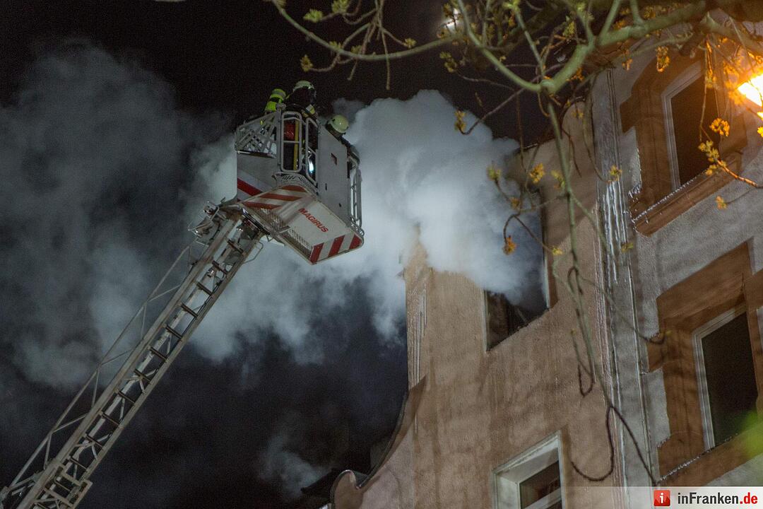 Wohnungsbrand in der Nürnberger Suedstadt mit zwei Verletzten