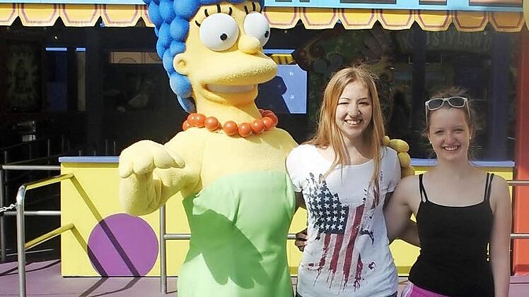 Den Ausflug in die Welt der Simpsons wird Jennifer Zahl nie vergessen . Fotos: privat