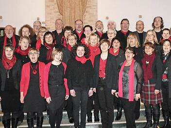 Unter dem Motto "Lift your voice" lädt der gleichnamige Gospelchor am 26. Juni um 18 Uhr zum Jubiläumskonzert in die Pfarrkirche St. Anna in Schondra ein. Geleitet wird der Chor von Christel Hentschel aus Platz (erste Reihe Mitte). Foto: Horst Conze