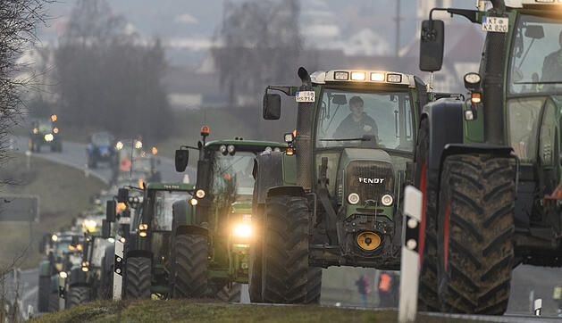 Bauerndemo... auf dem Weg nach N&uuml;rnberg