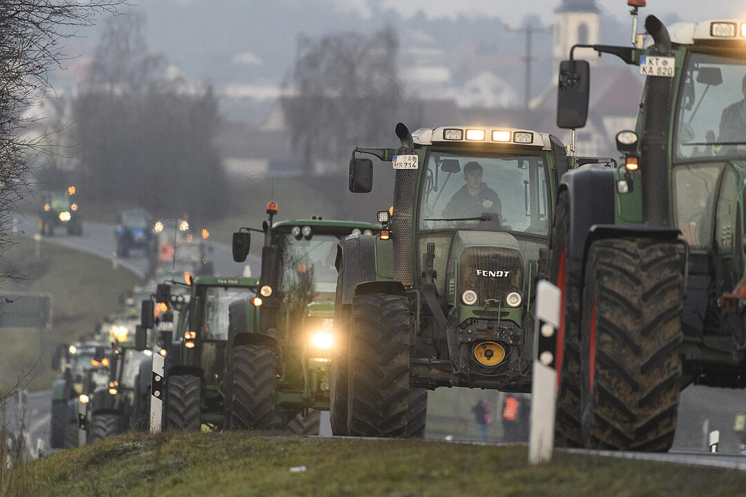 Bauerndemo... auf dem Weg nach N&uuml;rnberg