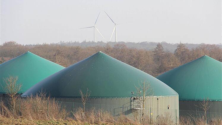 Biogasanlage Fuchsstadt am Lagerberg: Die Landwirte haben die Energiewende in der Hand. Foto: Gerd Schaar