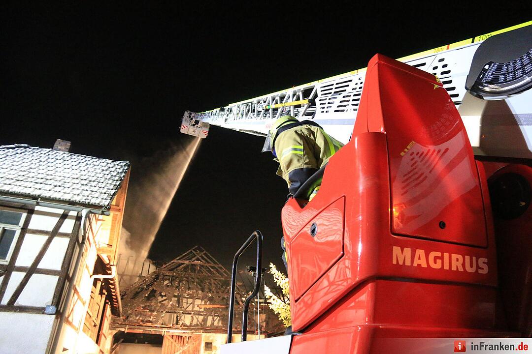 Scheunenbrand in Reundorf bei Lichtenfels