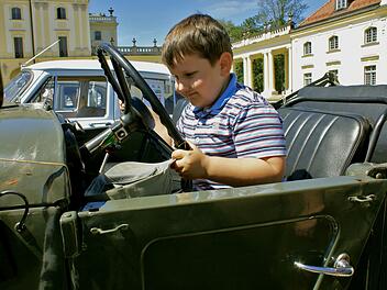 Junge, Bub, Kind, Auto, Lenkrad, Steuer, Cabrio