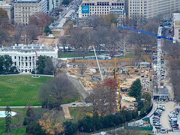 Bauarbeiten am Weißen Haus