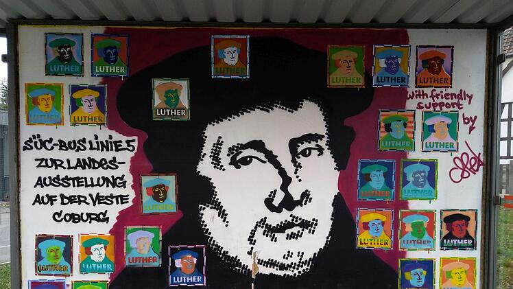 Graffiti von Alex Reuther, Wartehäuschen in NeusesFoto: Jochen Berger