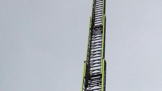 Die Drehleiter hat ihren ersten Test bestanden. Foto: Johanna Blum