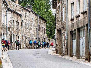 Die Jakobspilger auf ihrem Weg Foto: pr