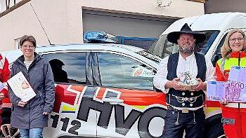 Von links Michael Jordan (HvO Burkardroth), Ramona M&uuml;ller, Thomas M&uuml;ller, Natascha Below (HvO Burkadroth)