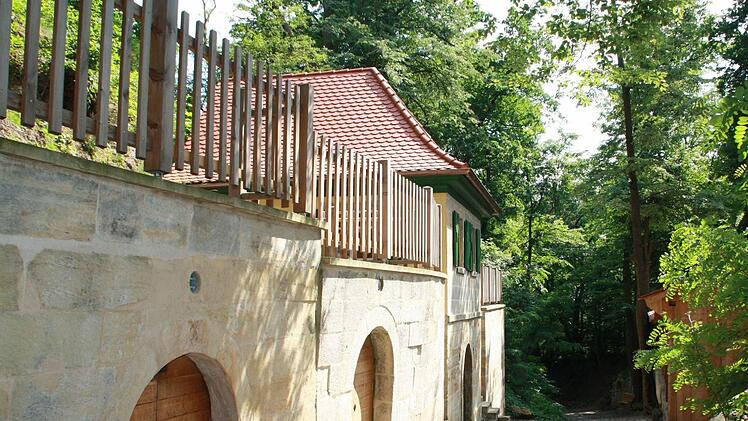 Blick vom Kellerhaus die Kellergasse hinab