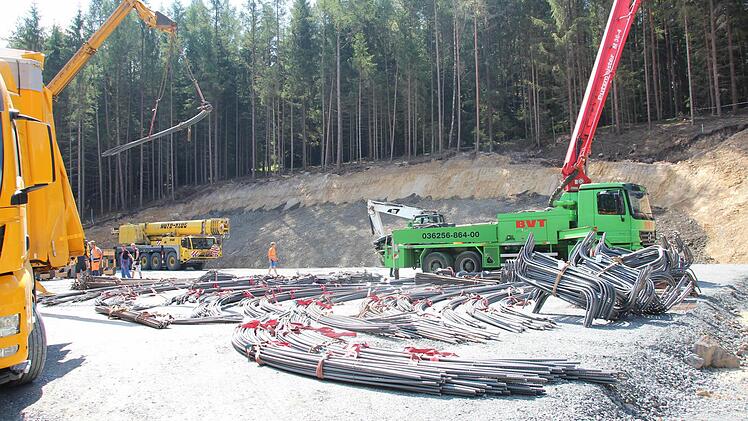 Die Armierung für Windrad 5 Foto: Friedwald Schedel