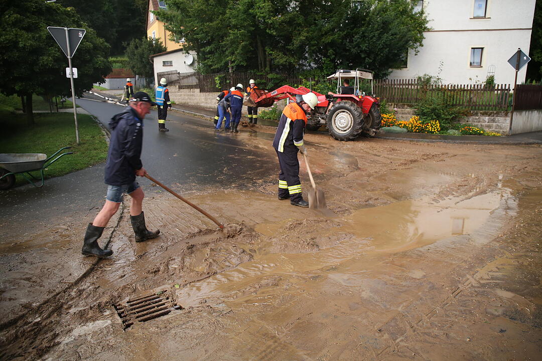 Unwetter in Oberfranken