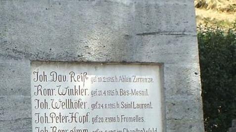 Das Kriegerdenkmal in Falkendorf wurde im Oktober 1921 eingeweiht.