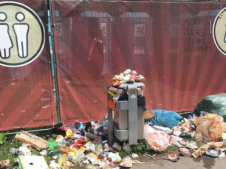 Müllchaos bei Rock im Park 2019: Besucher schmeißen auch Umweltbewusstsein weg