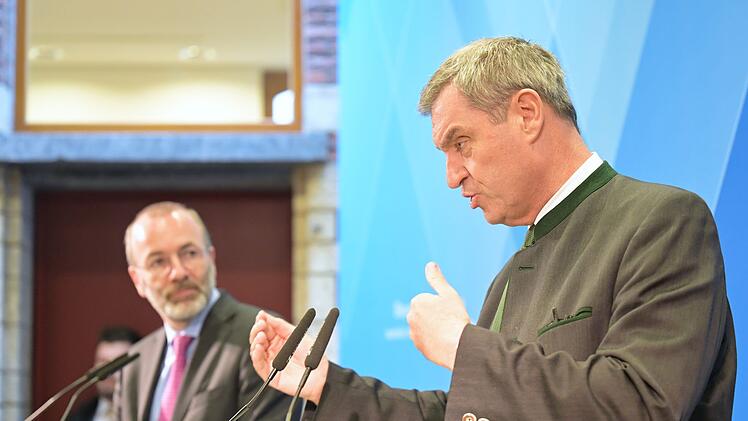S&ouml;der und bayerisches Kabinett in Br&uuml;ssel