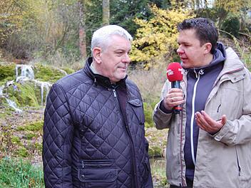 Thomas Apfel (rechts) im Gespräch mit OB Norbert Tessmer Fotos: Oliver Schmidt