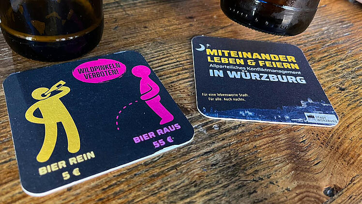 Würzburg appelliert an die Nachtschwärmer, das Wildpinkeln sein zu lassen.