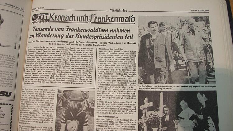 Der FT berichtete über den Besuch Carstens. Foto: Friedwald Schedel