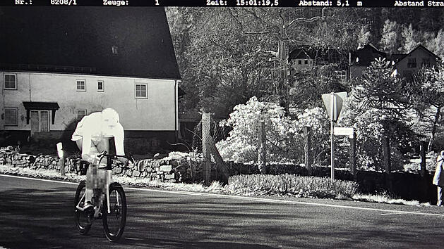 Radfahrer bei Geschwindigkeitskontrolle geblitzt