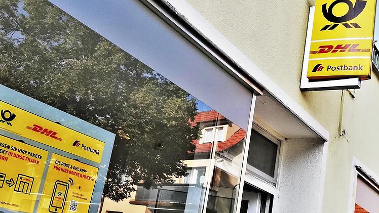 Diese Werbung ist bald hinfällig: Der Postbank-Service im Bockleter Lädle endet am 18. Oktober