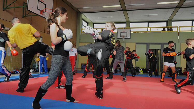 Beim Kampfsport-Training in Rannungen. Foto: Hopf