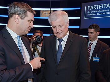 Markus Söder und Horst Seehofer bilden künftig eine Doppelspitze - Bamberger CSU-Politiker begrüßen diese Entscheidung. Foto: Peter Kneffel/dpa