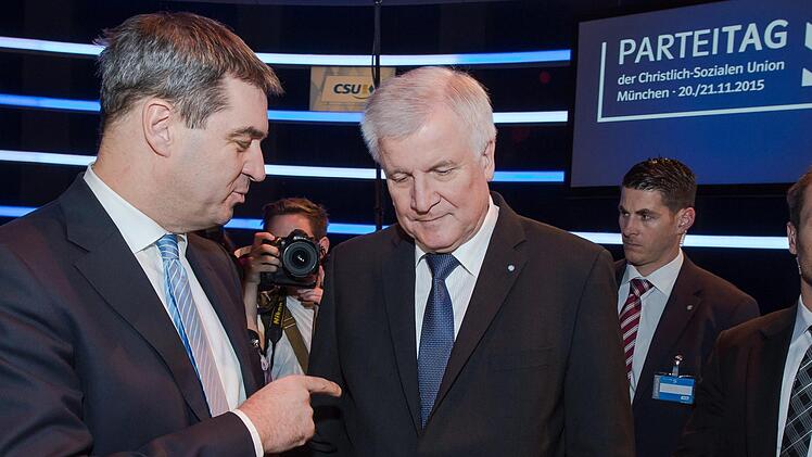Markus Söder und Horst Seehofer bilden künftig eine Doppelspitze - Bamberger CSU-Politiker begrüßen diese Entscheidung. Foto: Peter Kneffel/dpa