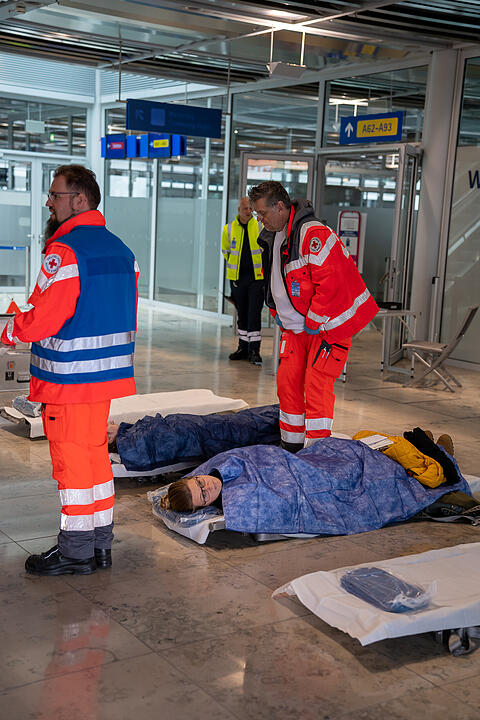 Großübung am Nürnberger Flughafen