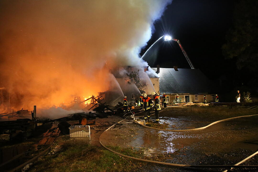 Sägewerk in Rehau in Flammen