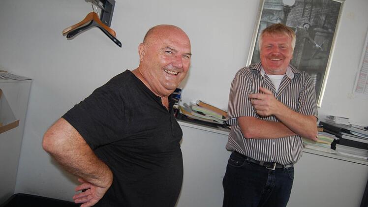 Erich Kolb (links) im Gespräch mit Tageblatt-Redakteur Berthold Köhler