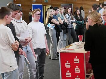 Arbeitgeber pr&auml;sentierten sich beim Alumni-Tag des Arnold-Gymnasiums: Nachwuchs ist gesucht.