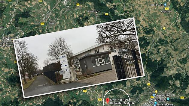 Der moderne Einbrecher braucht keine Informanten mehr - Komplize Google weiß alles; links das Firmengebäude von AFC Hartmetall in Mainleus, wo die Rumänenbande eingebrochen ist. Fotos: Stephan Tiroch, google maps / Montage: Dagmar Klumb