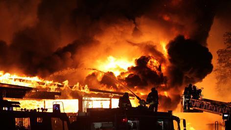 Großbrand im Sägewerk