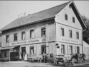 Die Büttnerei und Bierwirtschaft des Johann Martin Hahn um 1910Repro: Helmut Geiger
