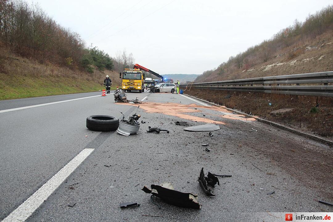 Unfall auf der A70