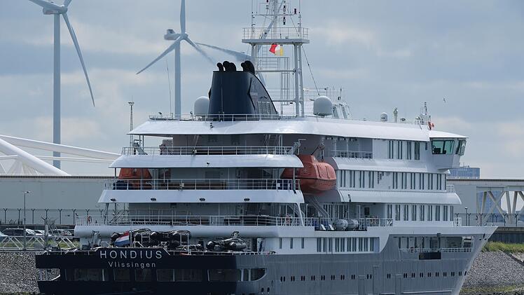 Ankunft des Kreuzfahrtschiffs &laquo;Hondius&raquo; im Hafen von Rotterdam