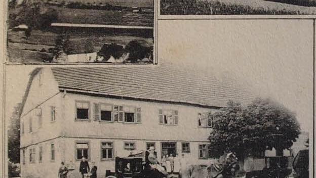 Teil einer Postkarte aus dem Jahr 1920, als die Wirtschaft Magnus Kraus gehörte.  Foto: Archiv Stephanie Elm