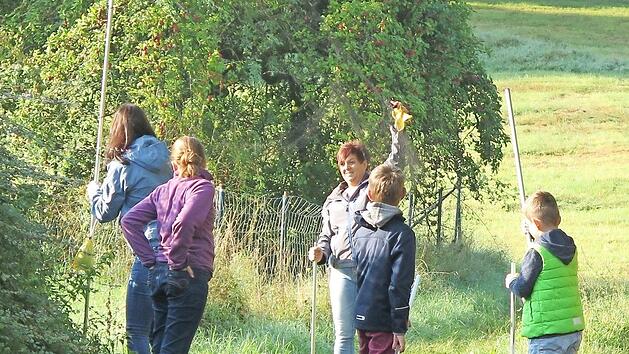 Beim Umweltbildungszentrum kommen Kinder im Herbst in den direkten Kontakt mit V&ouml;gel.n. Zum Beispiel, indem sie wie hier Vogelnetze aufstellen, die Tiere dann vorsichtig aufnehmen und beringen. Foto: Ubiz