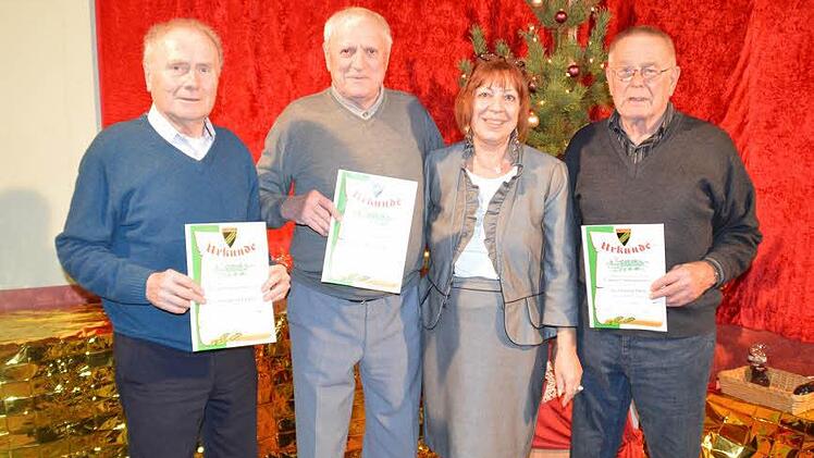 60 Jahre FCP: Friedrich Ziegler, Albert Seit, Gabi Hochrein, Georg Merz  Foto: Annette Warmuth